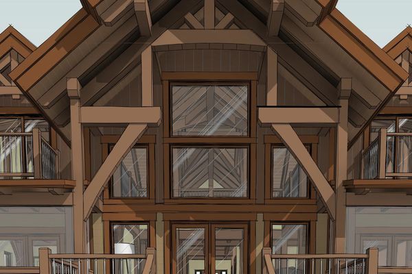 Lake-of-Woods-Cottage-Ontario-Canadian-Timberframes-Design-South-Perspective